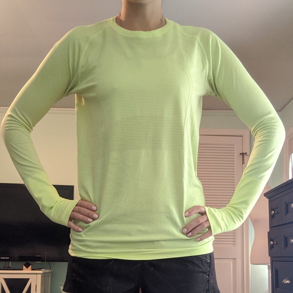 Lululemon swiftly tech neon yellow top